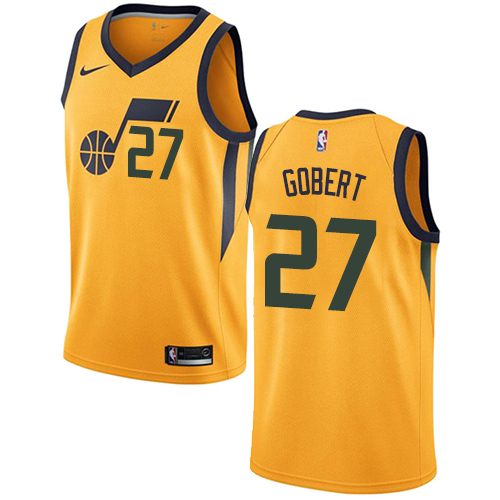 Men Nike Utah Jazz #27 Rudy Gobert Yellow NBA Swingman Statement Edition Jersey->miami heat->NBA Jersey